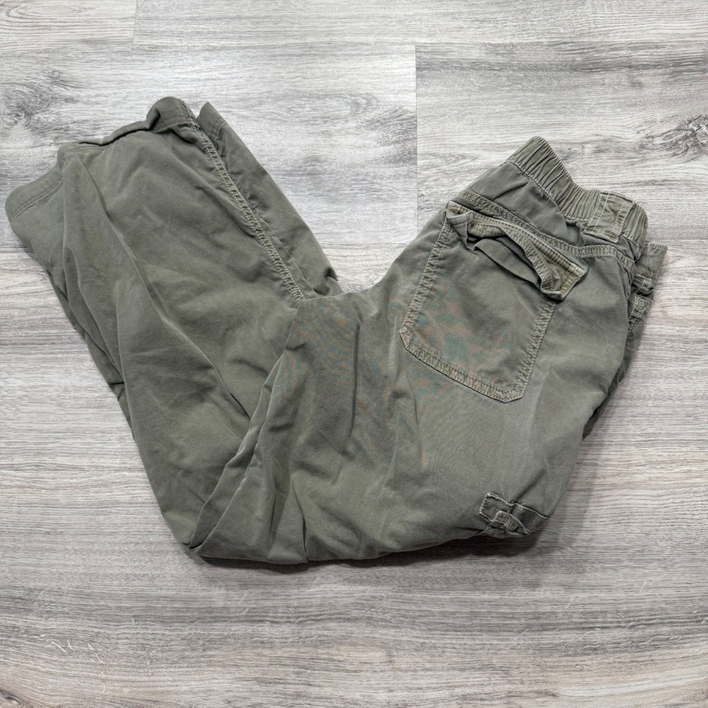 Hollister Low-Rise Baggy Cargo Pants Olive Green XS Relaxed Wide Leg Utility